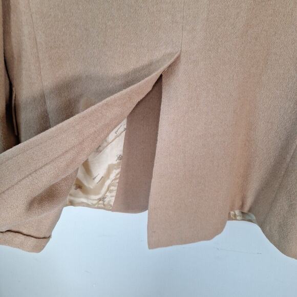 Vintage 70s Camel Tan 2 Button Sport Coat Blazer Jacket Men 41 R Neutral Retro - Picture 5 of 10